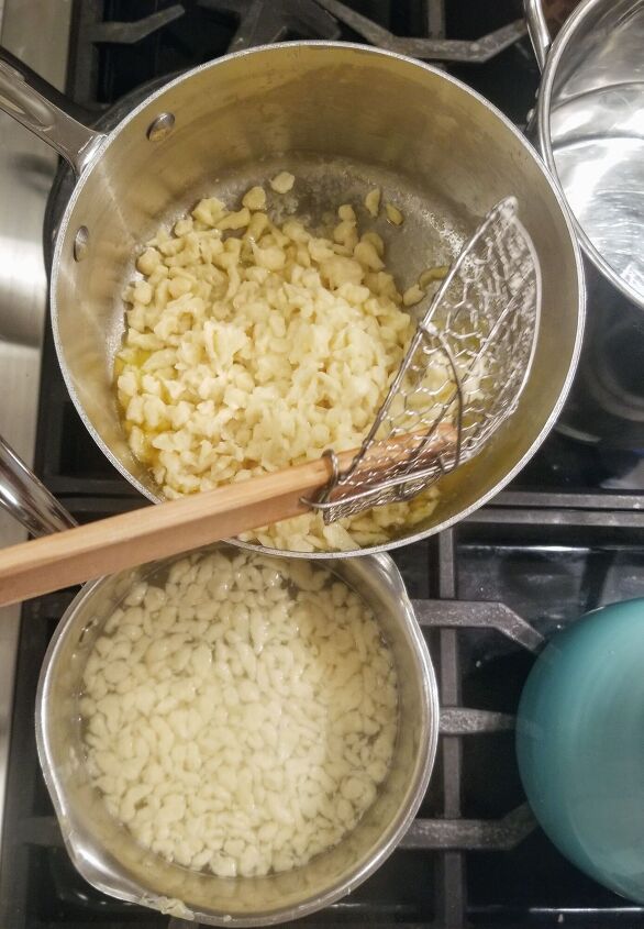 spaetzle with cheese german dumpling noodles