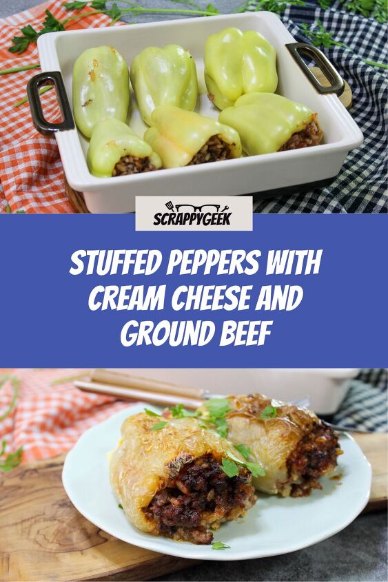 stuffed peppers with cream cheese and ground beef recipe, Pin this recipe