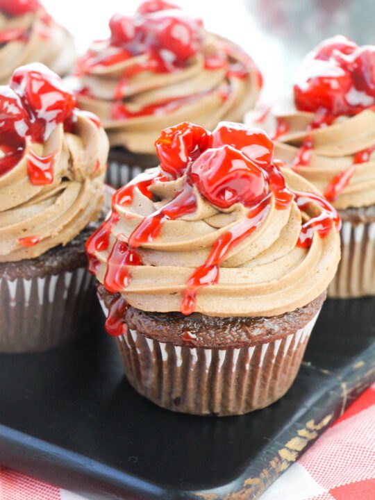 try these chocolate cherry cupcakes for a rich easy dessert recipe