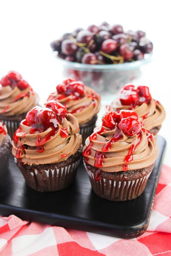 try these chocolate cherry cupcakes for a rich easy dessert recipe