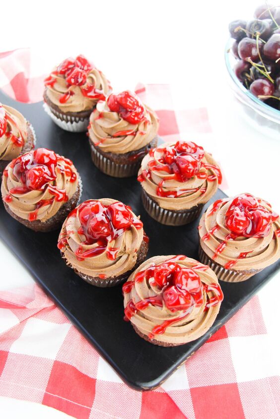 try these chocolate cherry cupcakes for a rich easy dessert recipe