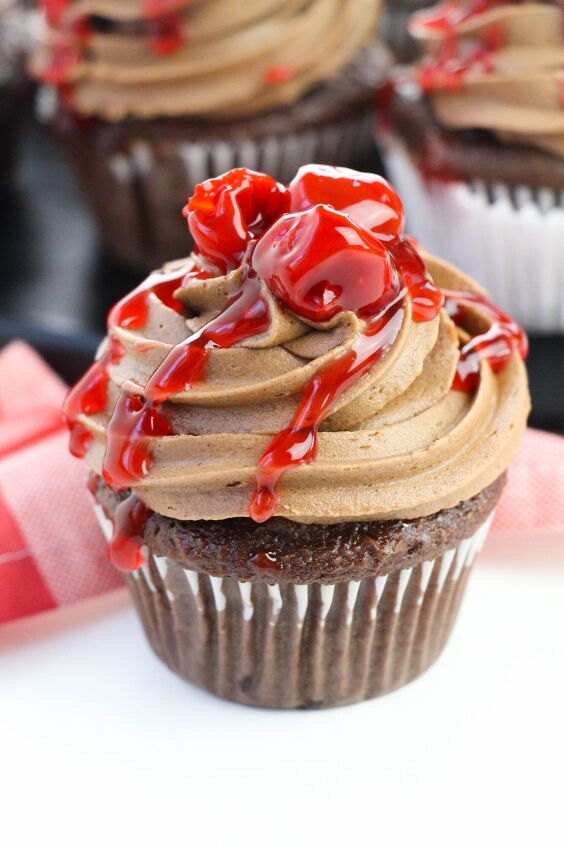 try these chocolate cherry cupcakes for a rich easy dessert recipe