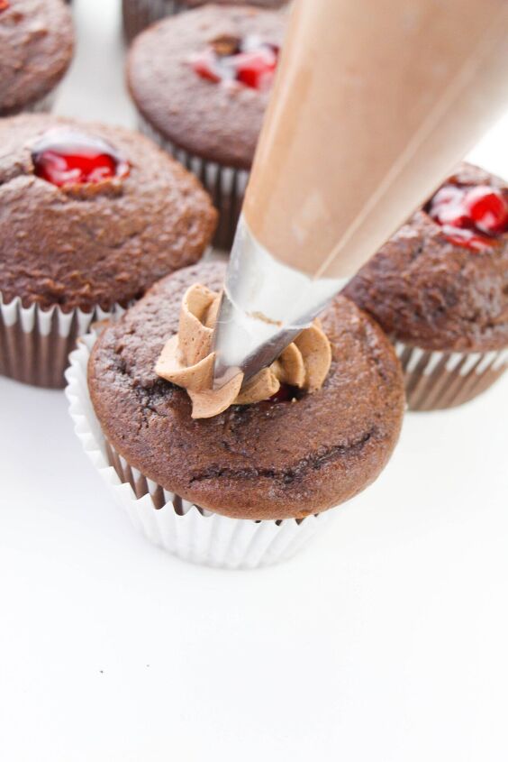 try these chocolate cherry cupcakes for a rich easy dessert recipe