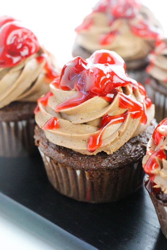 try these chocolate cherry cupcakes for a rich easy dessert recipe