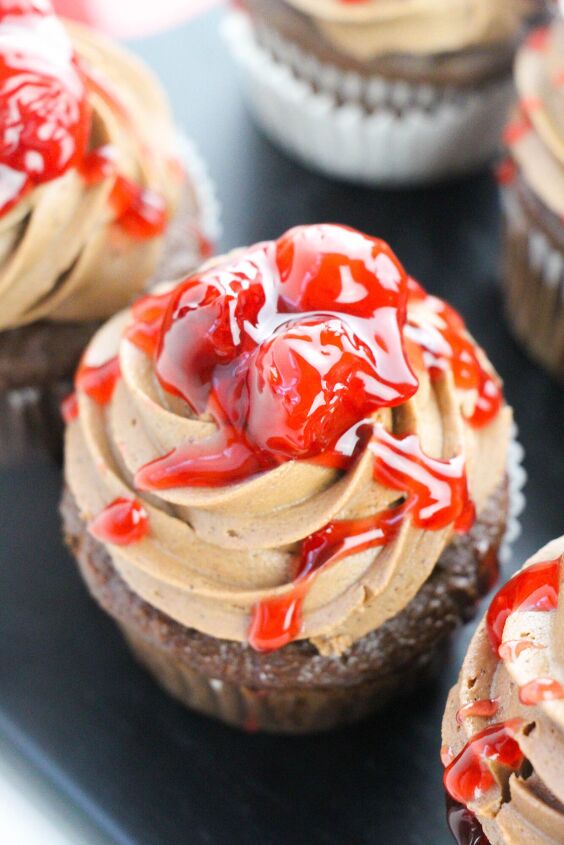 try these chocolate cherry cupcakes for a rich easy dessert recipe