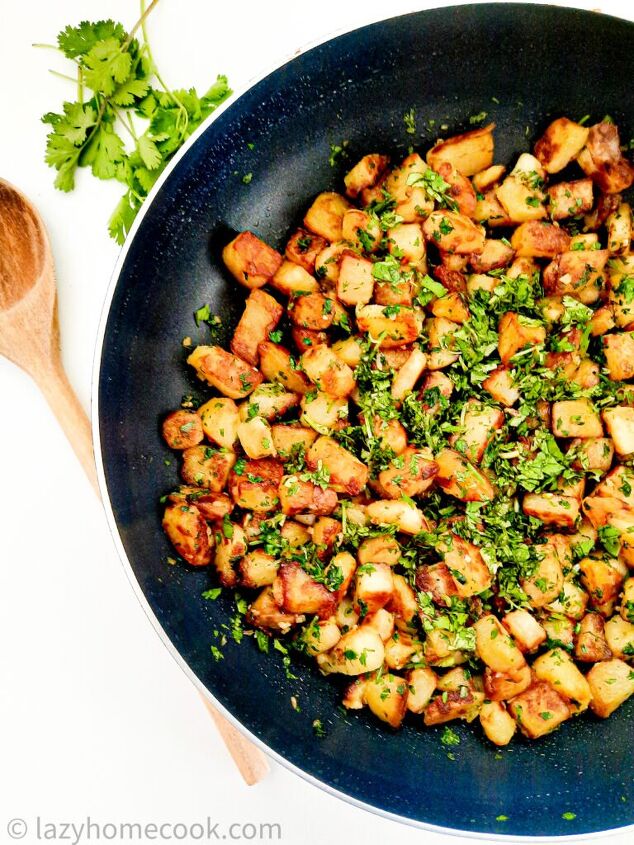 Fried Potatoes With Fresh Cilantro Recipe