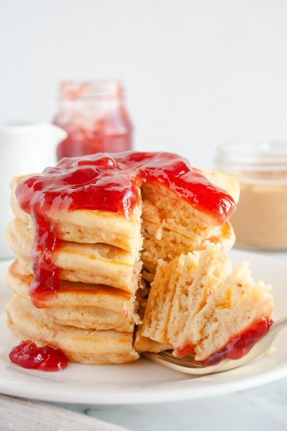 peanut butter and jelly pancakes