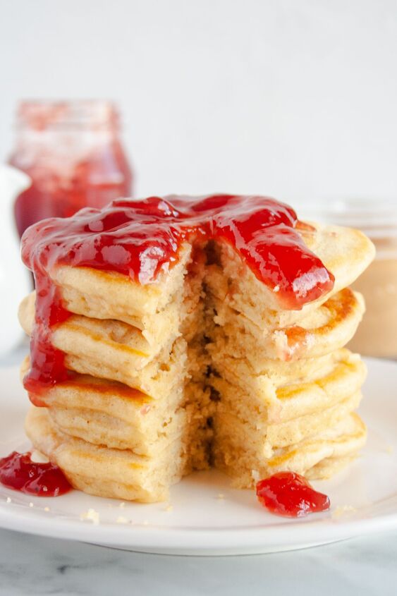 peanut butter and jelly pancakes