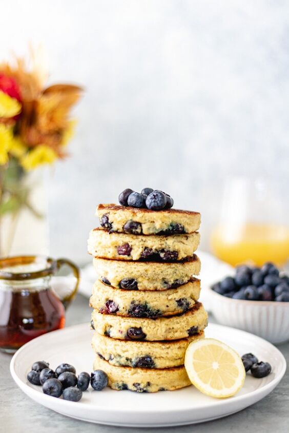 blueberry lemon ricotta pancakes grain free