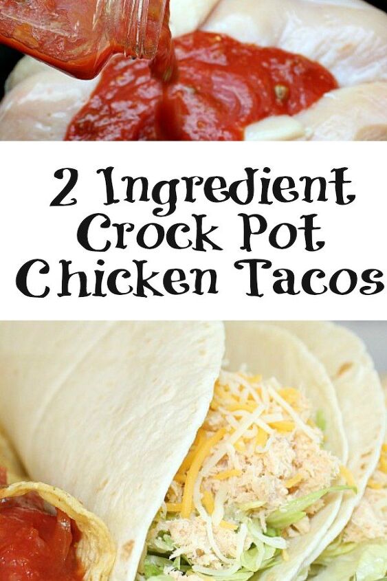 2 ingredient crock pot chicken tacos