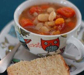 Easy Vegan Slow Cooker White Bean Veggie Soup
