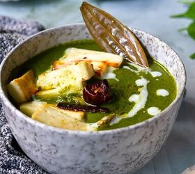 palak paneer indian curry with paneer cheese and spinach