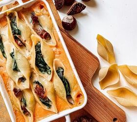 Spinach and Sun-Dried Tomato Stuffed Pasta Shells🍂