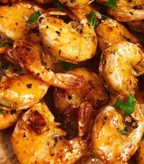spicy pan charred shrimps