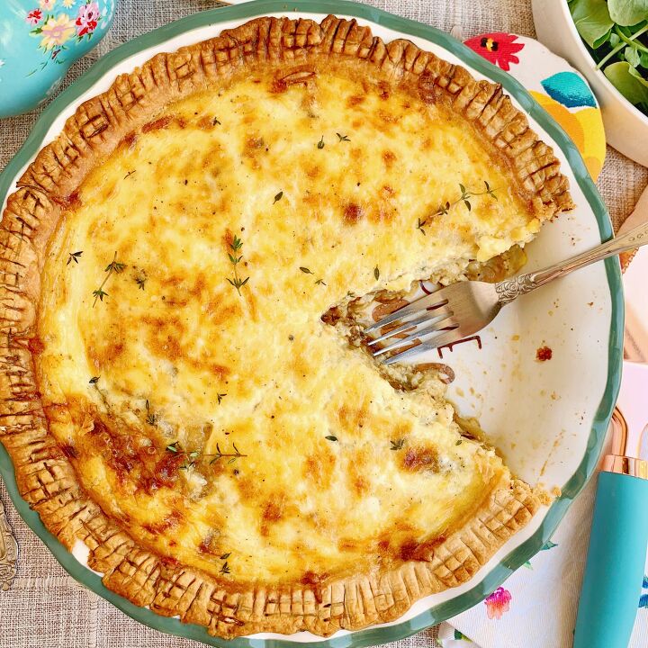 s 10 quiches that will bring your holiday meals up a notch, French Onion Soup Quiche
