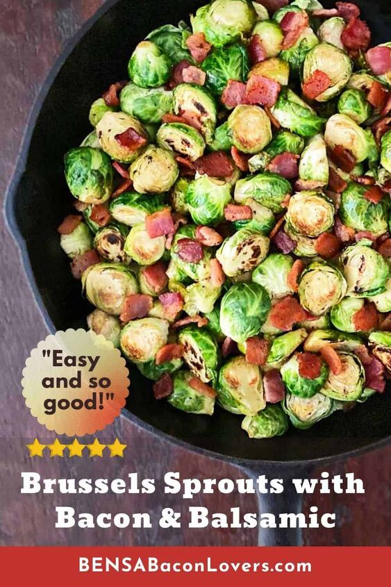 pan fried brussel sprouts with bacon and balsamic