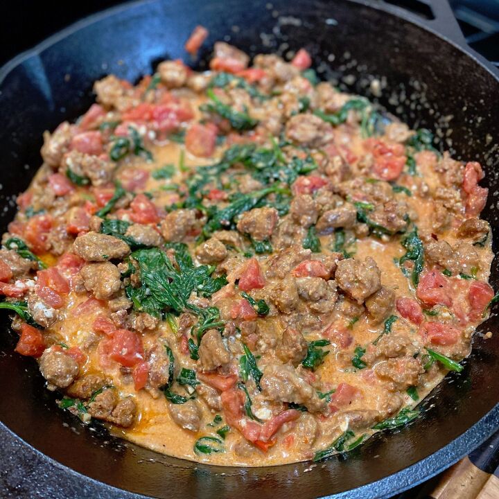 vic s tricks to sausage spinach pasta sauce