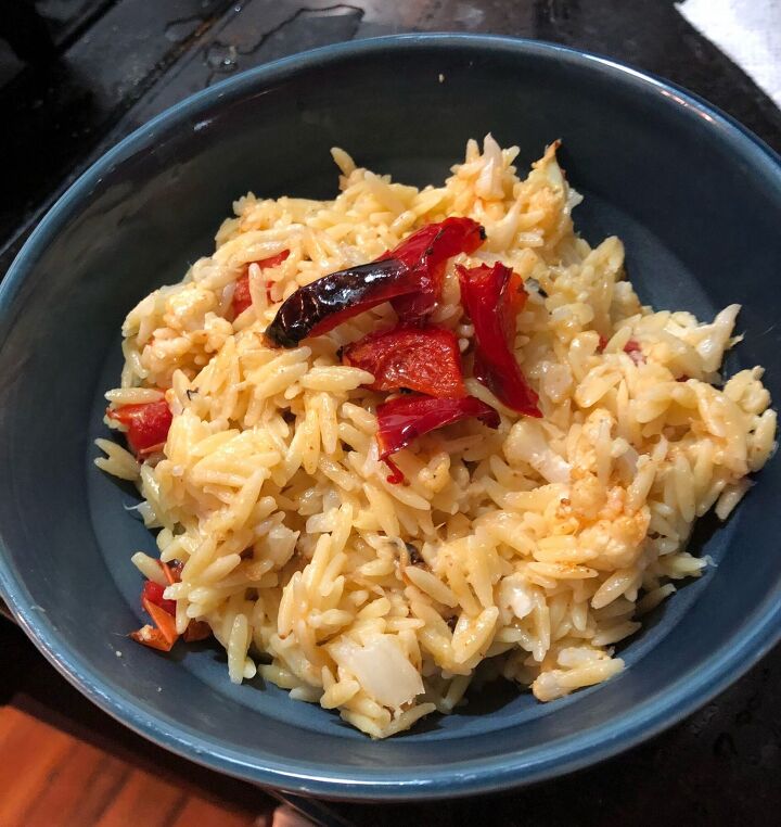 vic s tricks to roasted red pepper cauliflower orzo