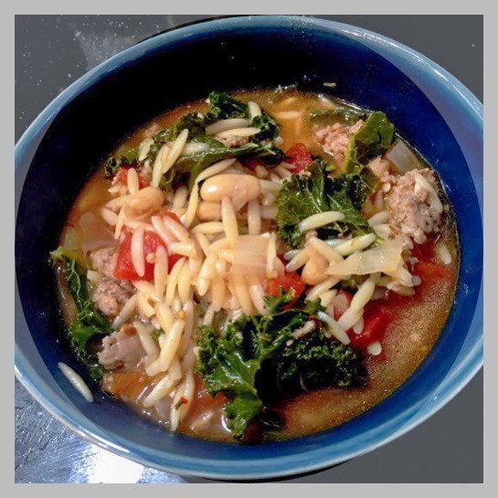 vic s tricks to sausage kale and orzo soup