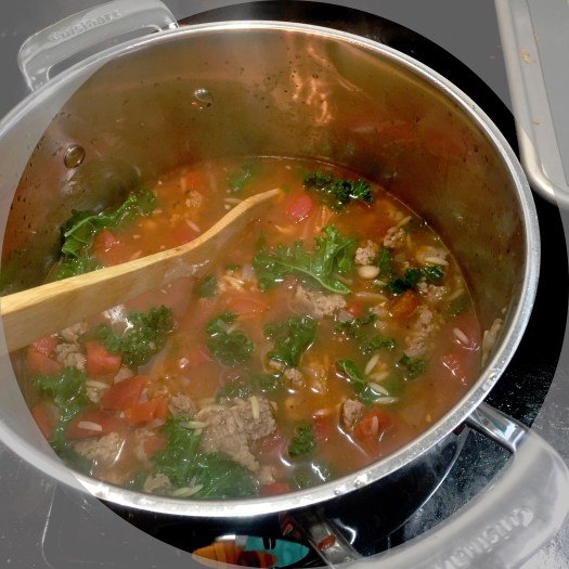 vic s tricks to sausage kale and orzo soup