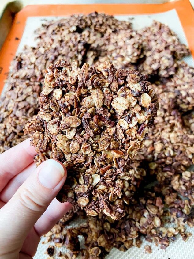 chocolate coconut pecan granola clusters