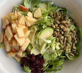 Shaved Brussel Sprouts Salad With Honey Mustard Dressing