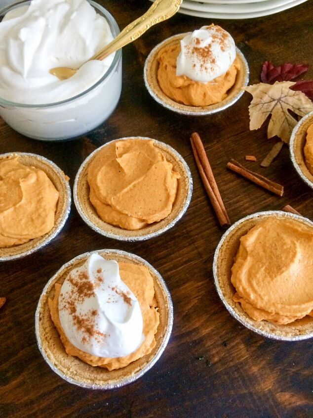 s this thanksgiving ditch traditional desserts and impress your, Mini Pumpkin Cheesecakes
