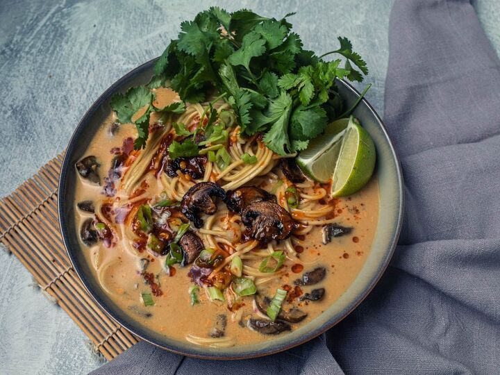 s top 10 soups to make on a snow day, Mushroom Coconut Soup With Ramen