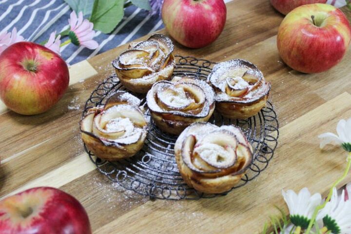 how to make baked apple roses with puff pastry