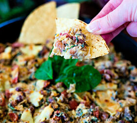 s 10 creative and easy to make thanksgiving appetizers, Sausage Bean Spinach Dip