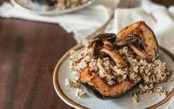 Herb Roasted Acorn Squash With Quinoa and Buttery Mushrooms