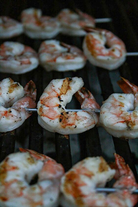 grilled shrimp with shishito pepper gremolata