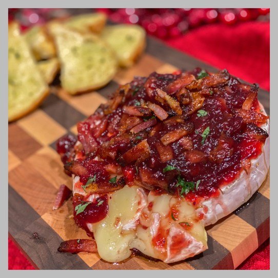 vic s tricks to hot honey bacon cranberry baked brie0 0