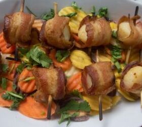 not your average thanksgiving sides, Scallops wrapped Bacon