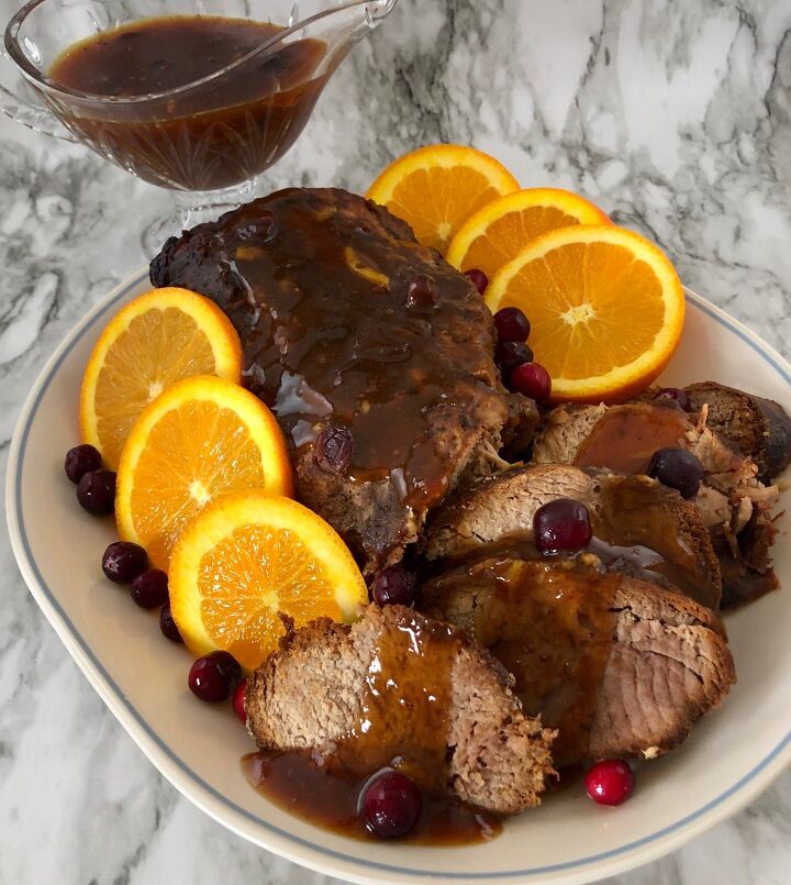 cranberry orange glazed pork loin