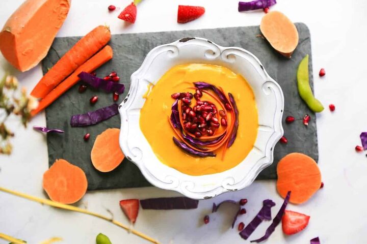 s 10 healthy vegan soup recipes that are perfect for winter, Curried Carrot Sweet Potato Ginger Soup