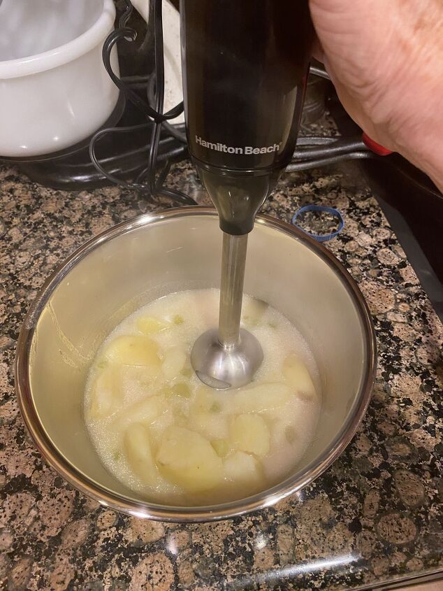 loaded baked potato soup, Hand Blender