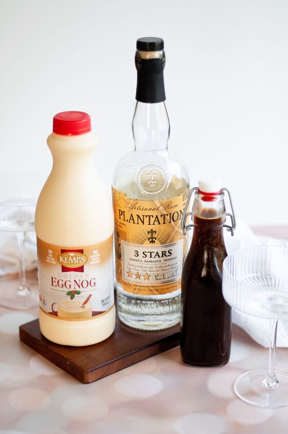 gingerbread eggnog cocktail with rum