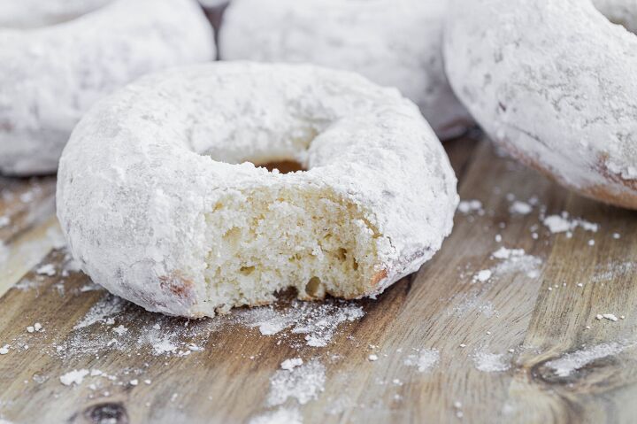 s 10 most interesting types of donuts to make for hanukkah, Old Fashioned Powdered Donuts