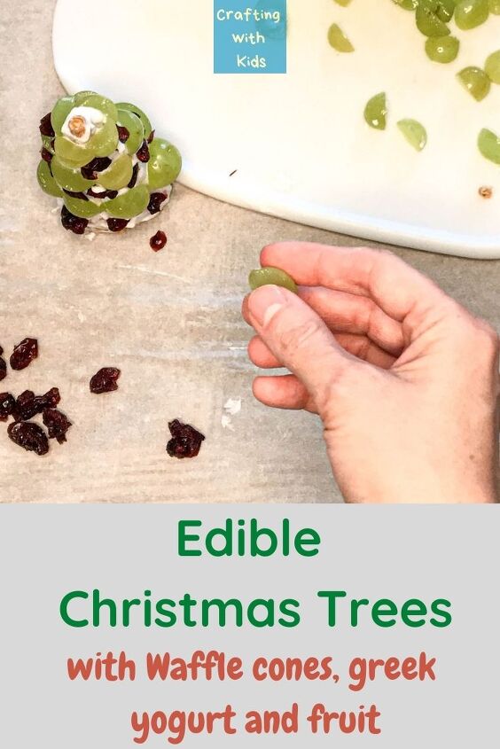 healthy edible christmas trees with greek yogurt and fruit