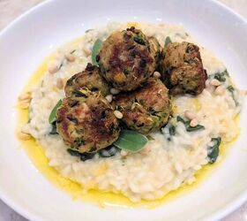 Creamy Risotto With Chicken Meatballs