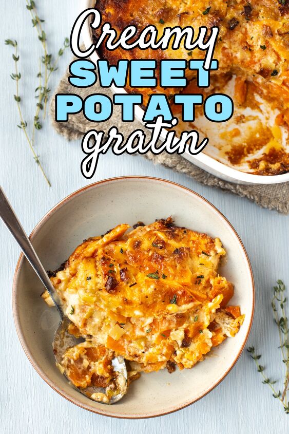 creamy sweet potato gratin