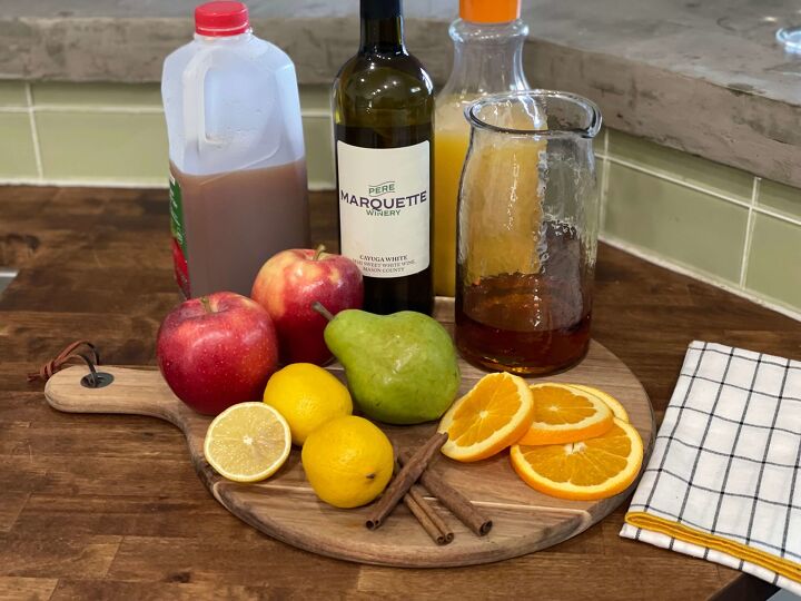 easy fall apple cider sangria a life unfolding, Fresh Fall Fruits and Citrus is perfect for Sangria