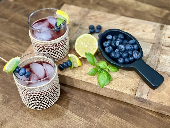 basil blueberry lemonade vodka a life unfolding, Refreshing Summer cocktail
