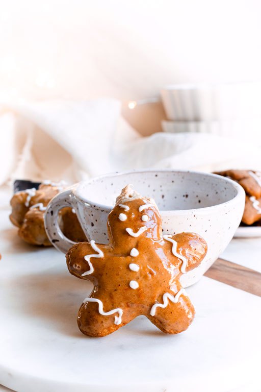 vegan cream filled gingerbread donuts