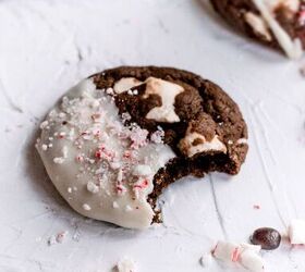 These easy peppermint mocha cookies are chewy, fudgy, sticky, and soft