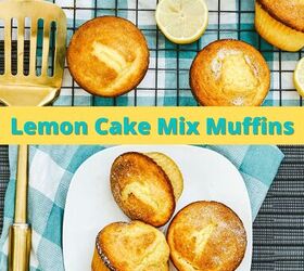 5 ingredient easy lemon cake mix muffins