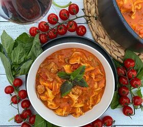 Sausage and Tortellini Tomato Soup