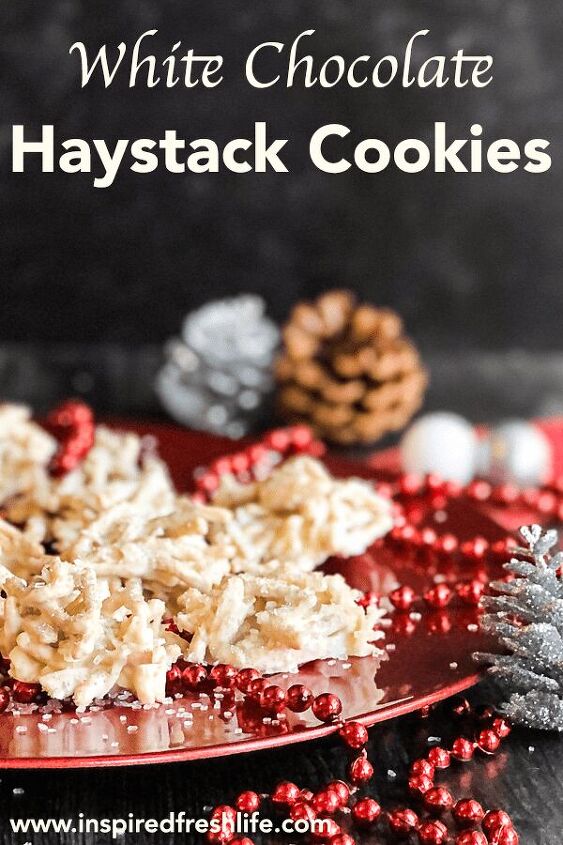 white chocolate haystack cookies