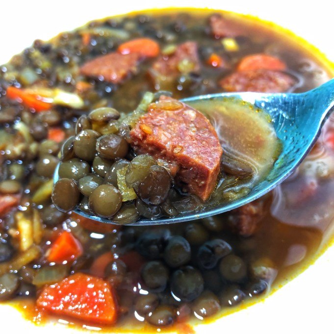 s 11 winter stews for weeknight dinners, Lentil Bean Chorizo Stew